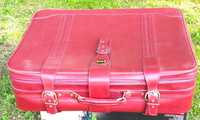 walizka bordowa duża 75/52/20 używana skarby PRL TRANSPORT