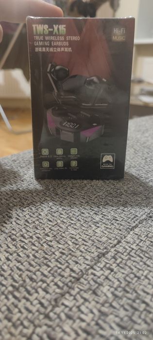 Ігрові Блютуз наушники з павербанком TWS-X15