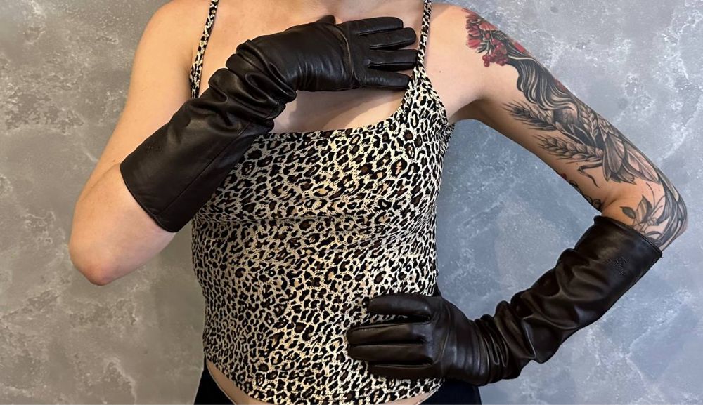 Шкіряні руковиці Chanel оригінал