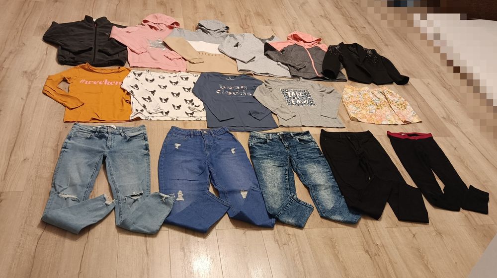 Super zestaw 16szt paka ubrań r.146/152