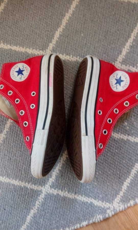 CONVERSE trampki,czerwone 33/34 wkladka 20/21 buty za kostke