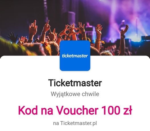Kod na voucher Ticketmaster 100zł