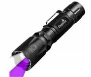 DaskFire Latarka 2 w 1 z LED biała dioda i ręczną latarką, UV 395 zoom
