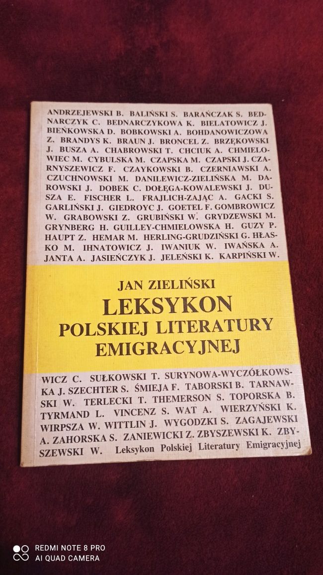 Leksykon polskiej literatury emigracyjnej - J. Zieliński