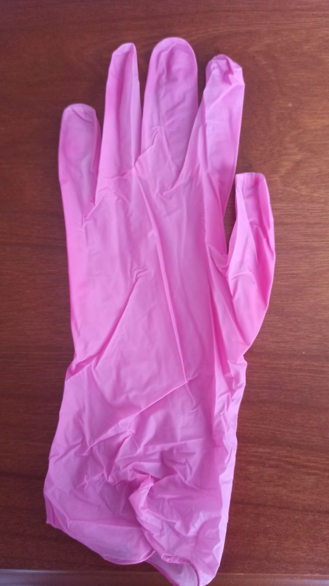 200 Luvas Rosa tamanho S