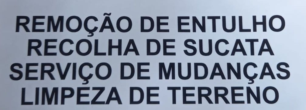 Faço cargas de entulho