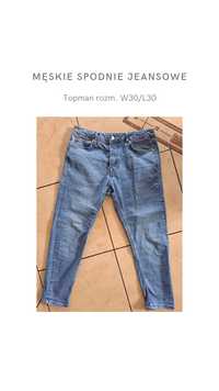 Męskie spodnie jeansowe Topman rozm. W30/L30