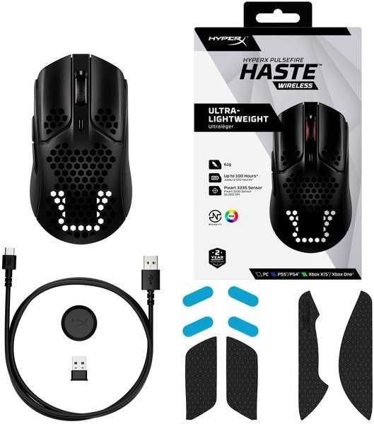 Миша бездротова HyperX Pulsefire Haste Wireless Black (4P5D7AA)