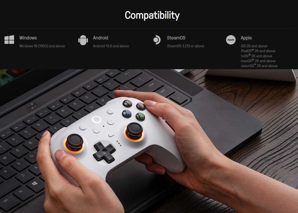 8BitDo Ultimate 2 Wireless (2.4GHz) + Аксессуары для геймпада