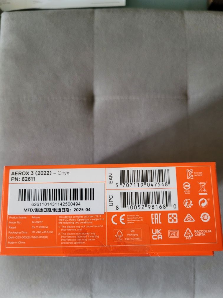 SteelSeries Aerox 3 Onyx nowa mysz gamingowa dla gracza 
Mysz STEELSE