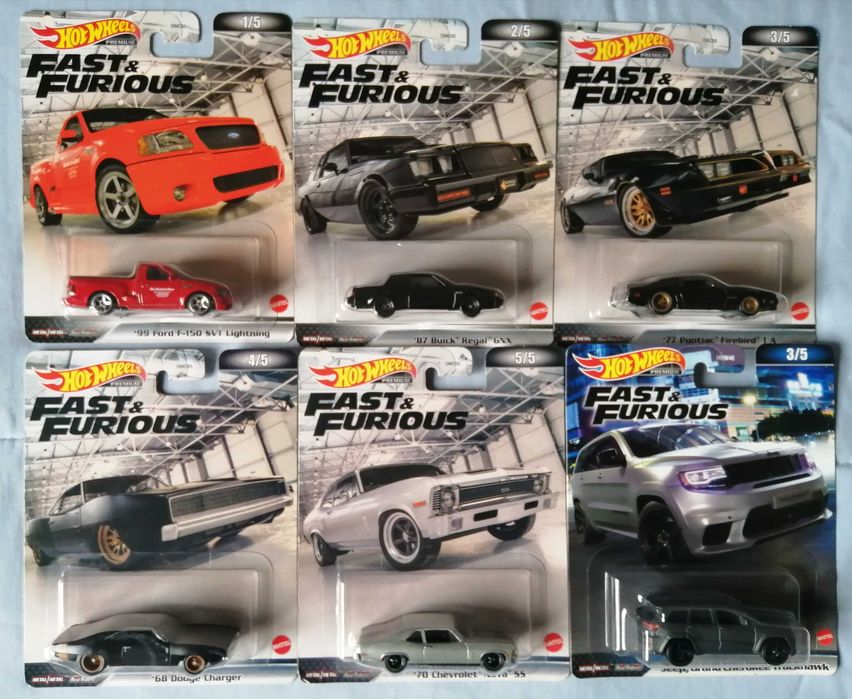hot wheels premium coleção completa Fast & Furious novos
