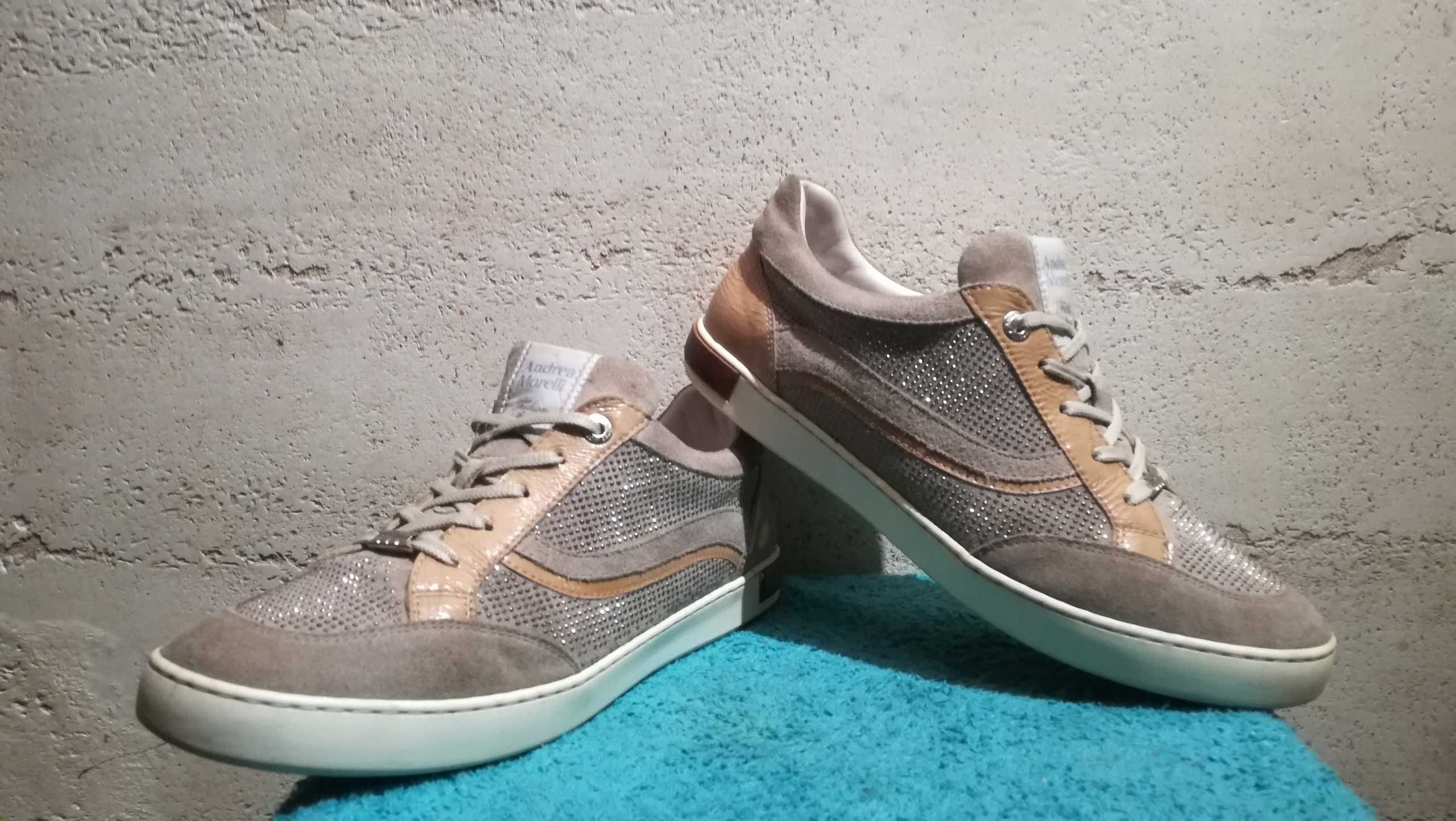 Damskie sneakersy ANDREA MORELLI r.40 skóra stan bardzo dobry