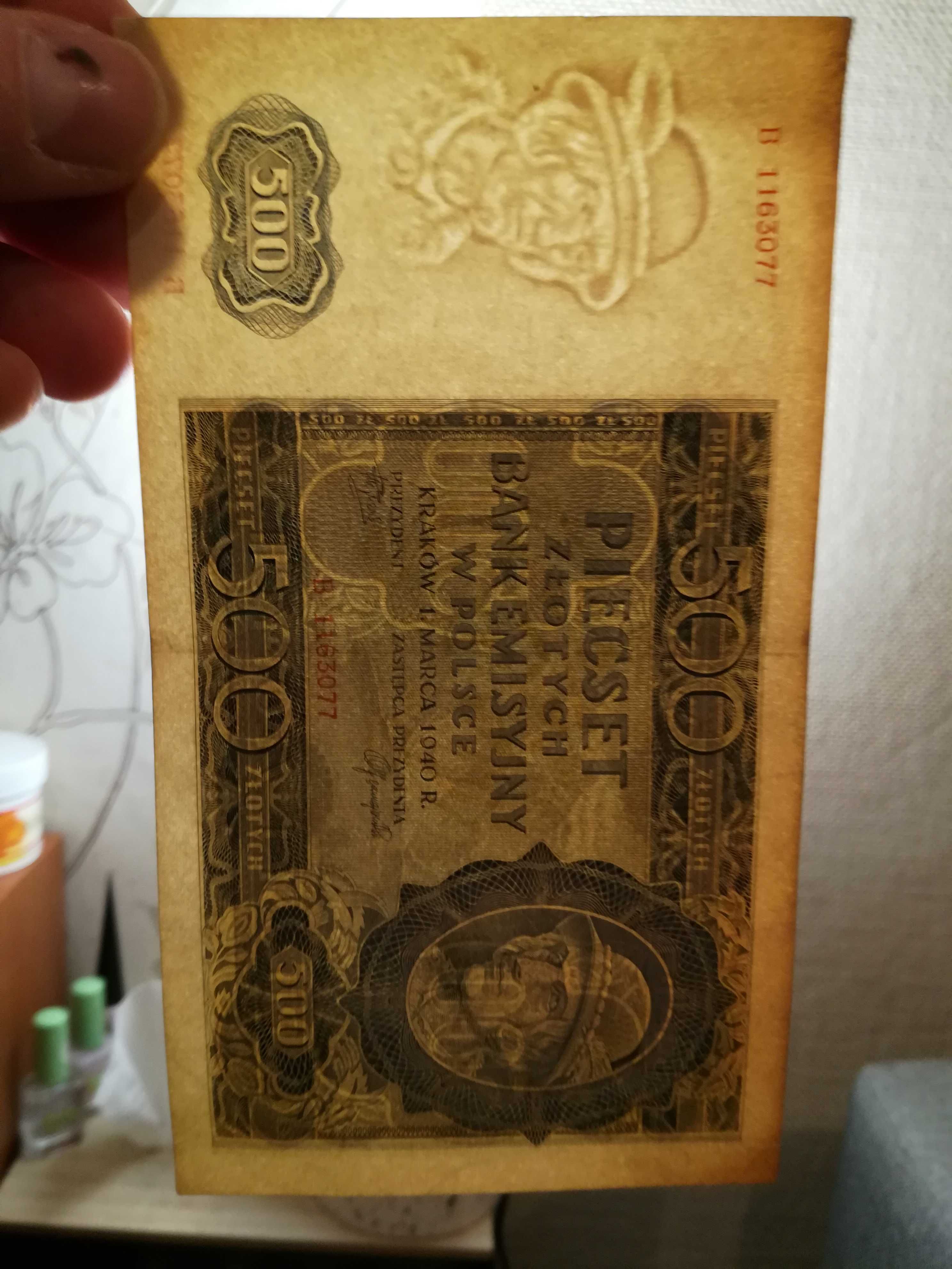 banknot 500 zł 1940r góral