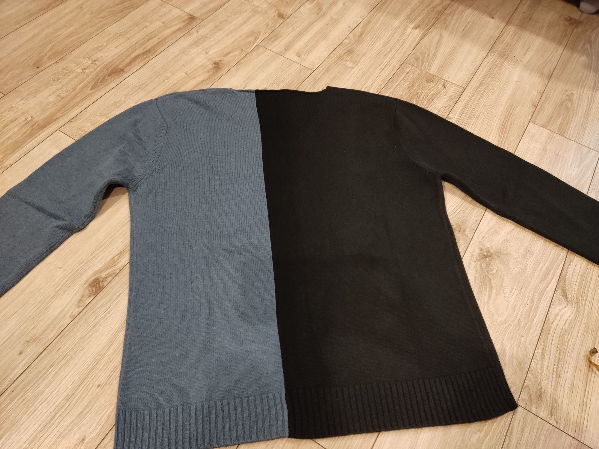 Niebiesko czarny sweter męski xl