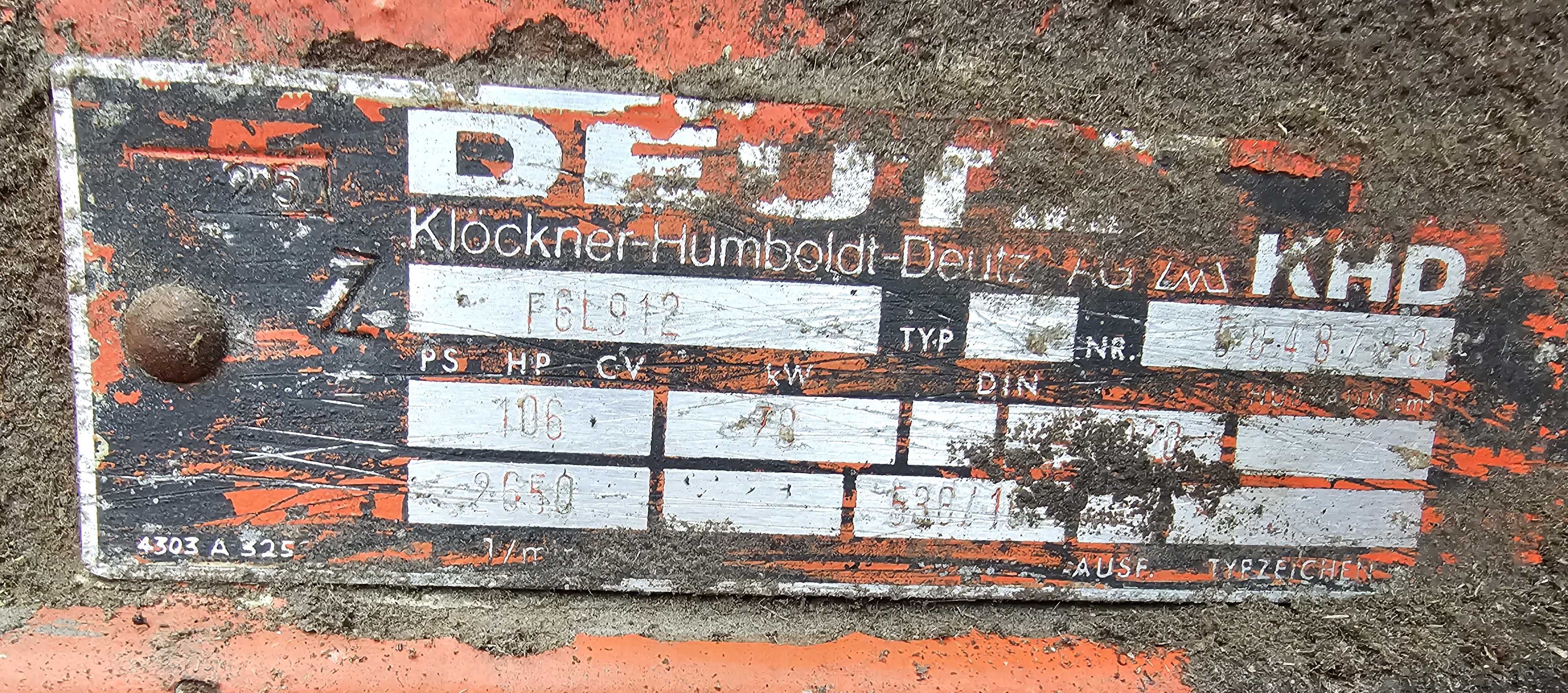 Silnik Deutz Fahr F6L912, 812  na części kombajn Fahr 1200,900,1102