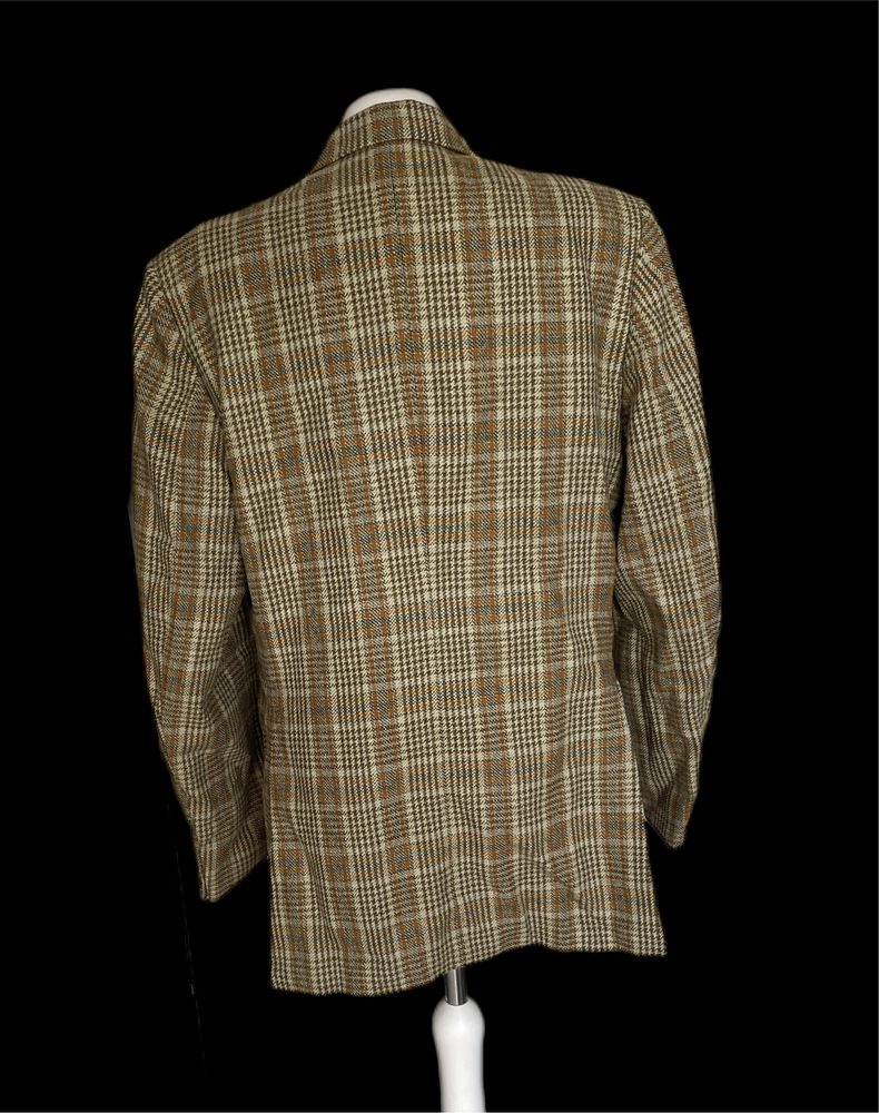 Marynarka męska Maenson Vintage 70s L  kratka 100% wełna