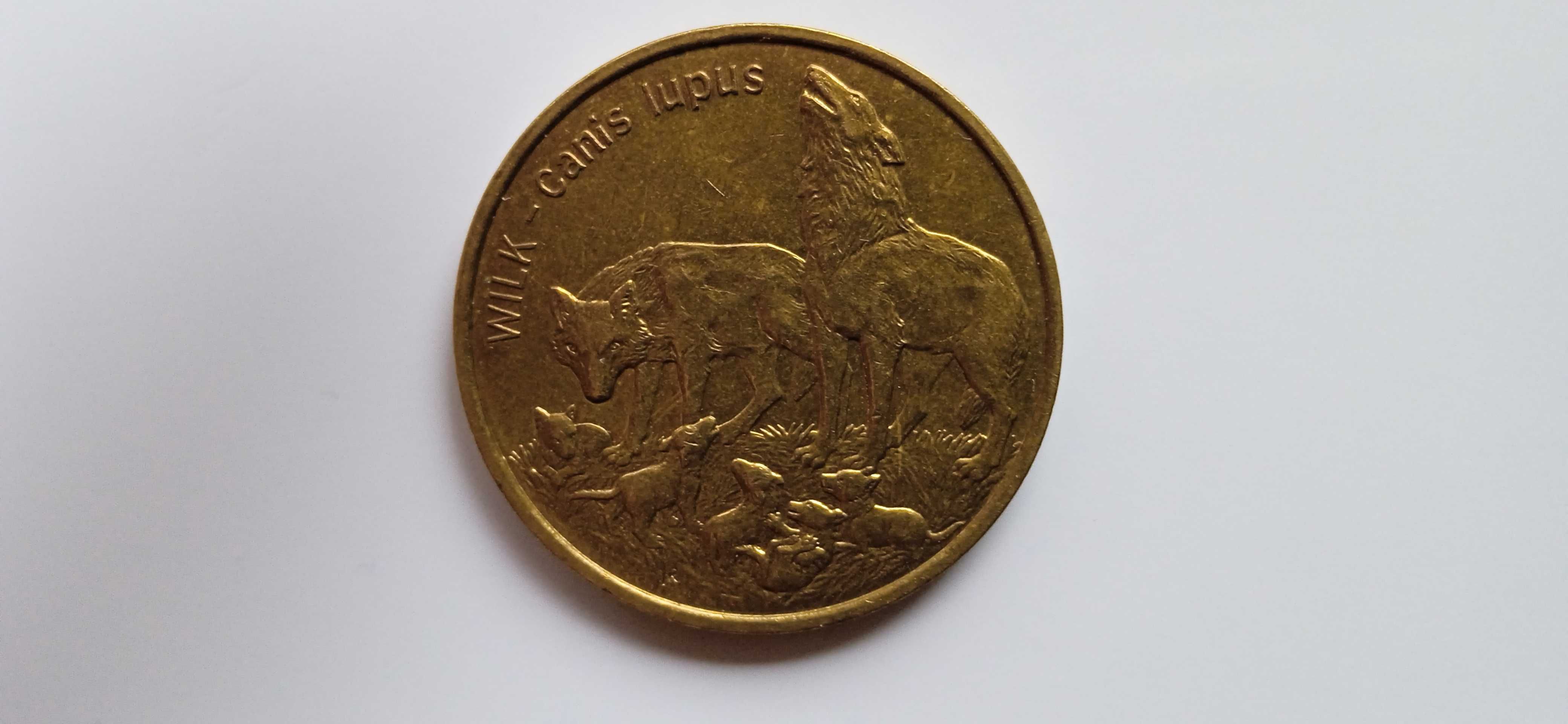 Moneta 2zł Wilki  1999 rok.