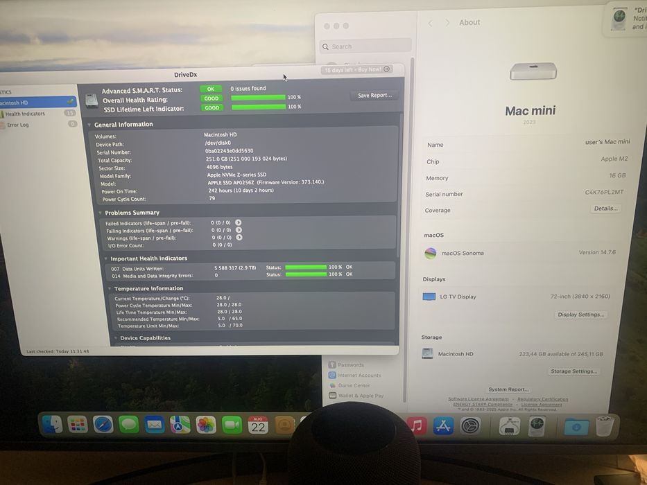 Apple Mac Mini M2 8/10/16gb/256gb А2686 наработка 3-12 дней