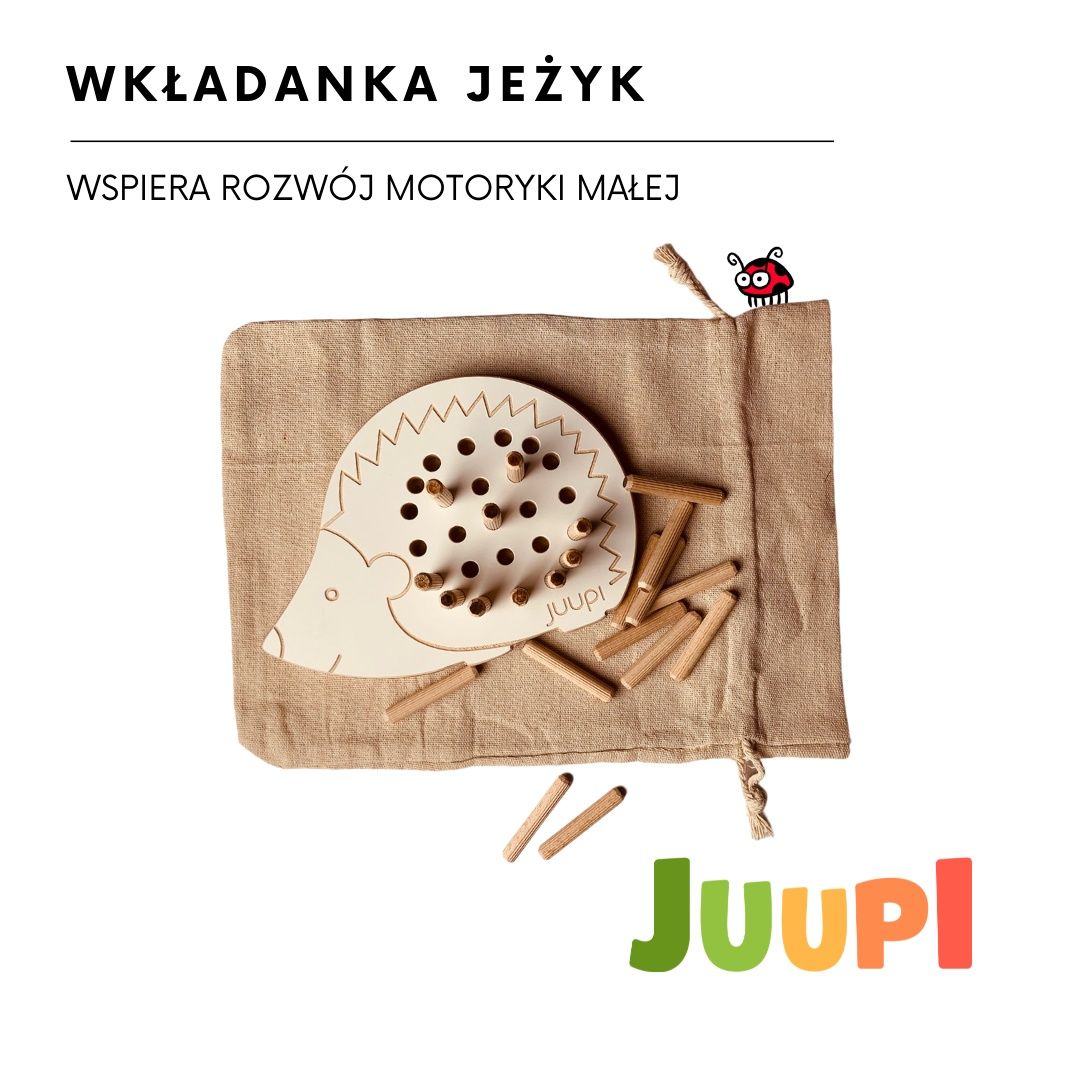 JUUPI zabawkk Montessori – prezent JEŻYK WKŁADANKA sorter cierpliwość