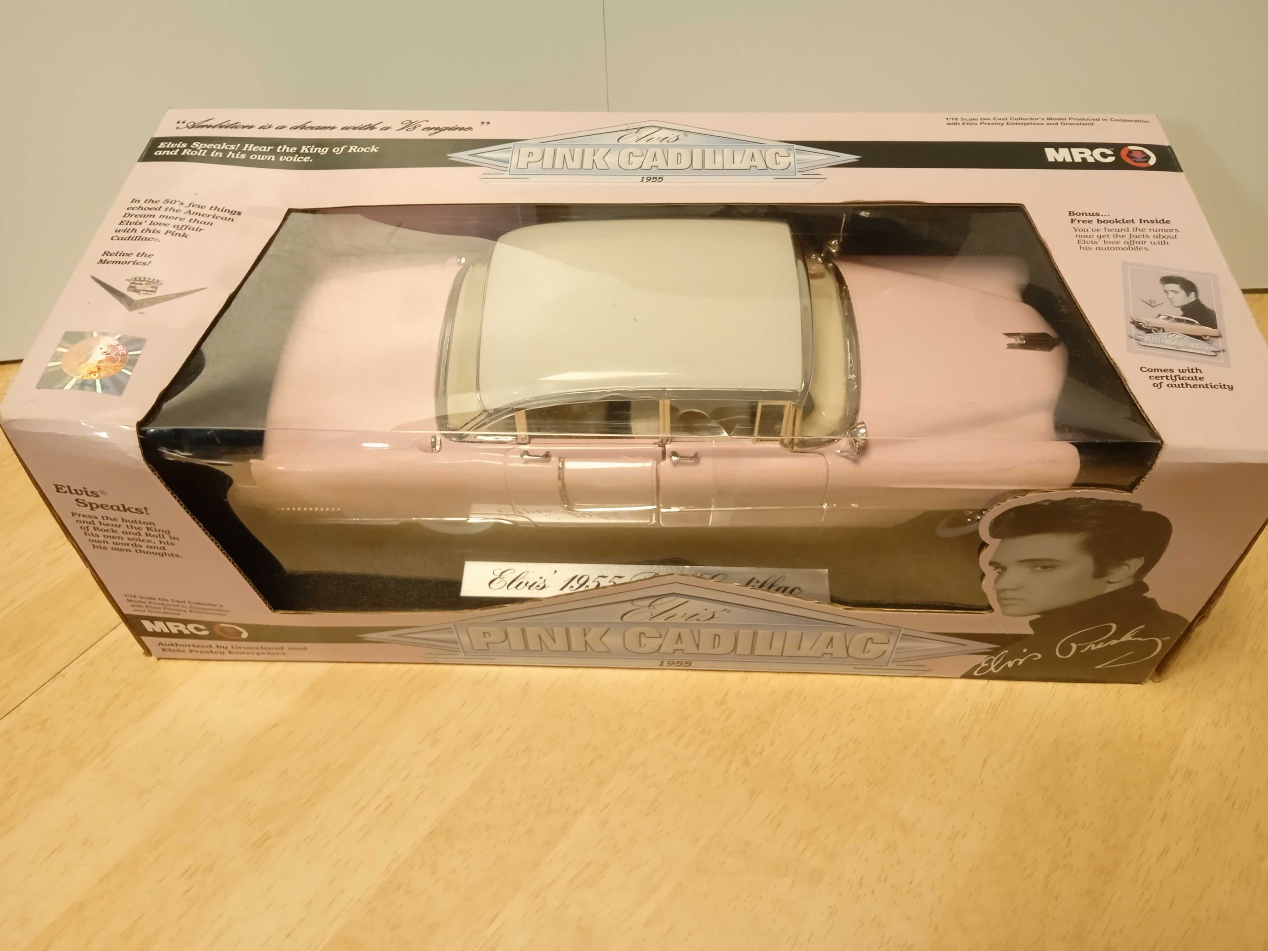 MRC 1/18 Pink Cadillac Viatura de (Elvis Presley)