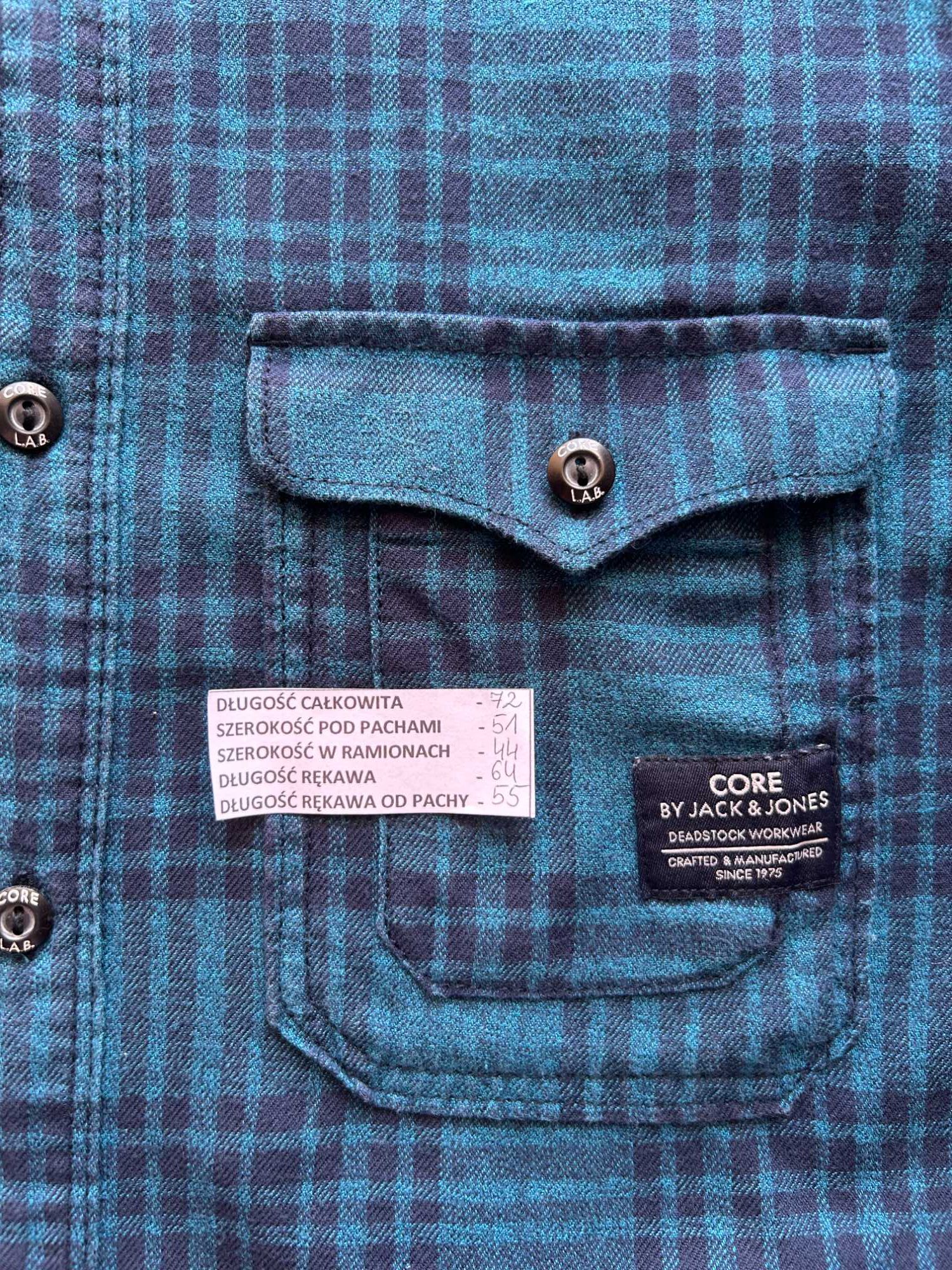 Jack & Jones _ Flanelowa koszula S _ 100% bawełna