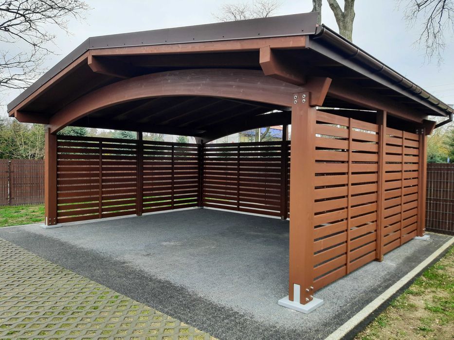 Wiata garażowa drewniana Italia 6x7M BSH