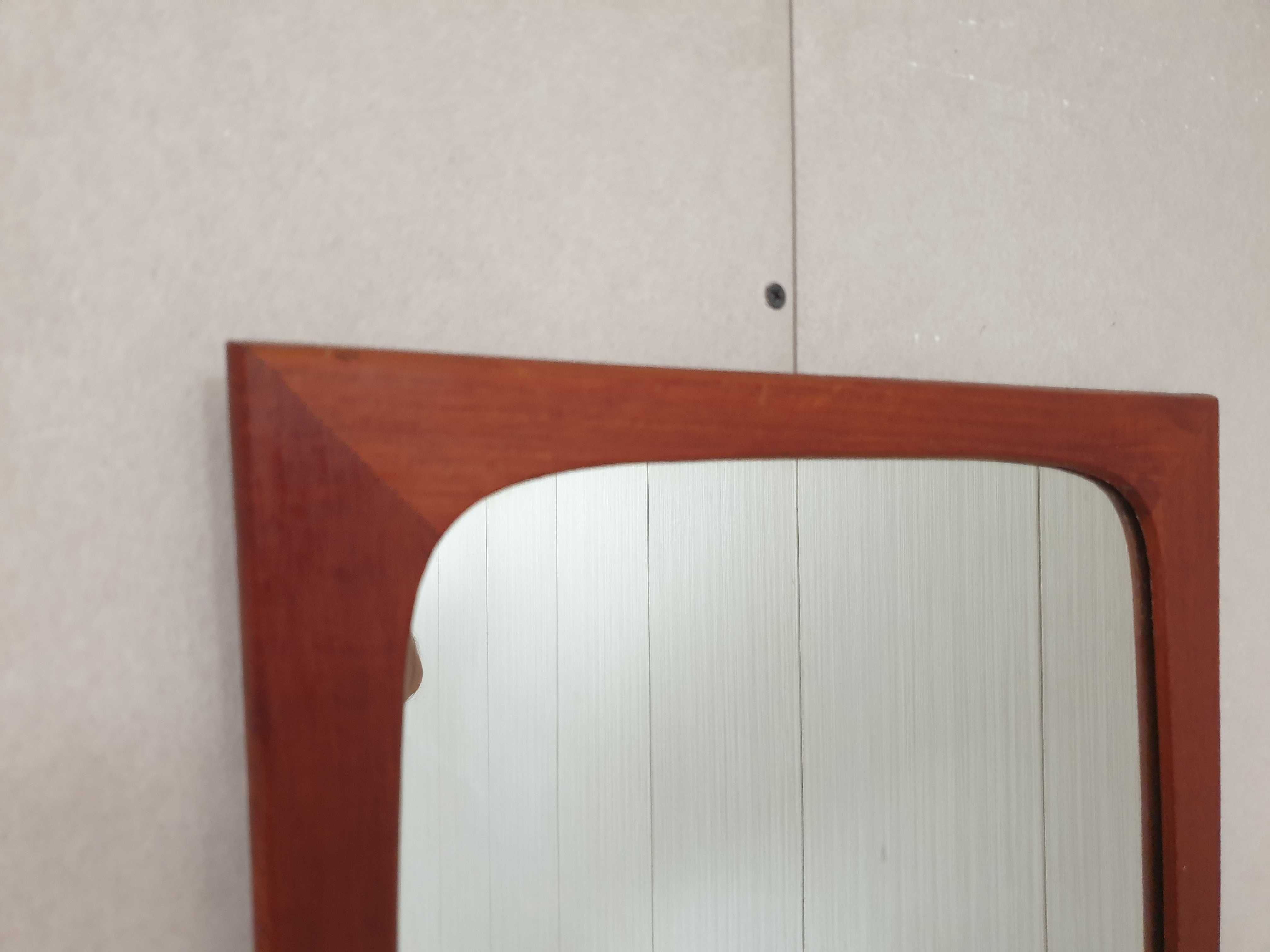 lustro duńskie teakowe 82x36