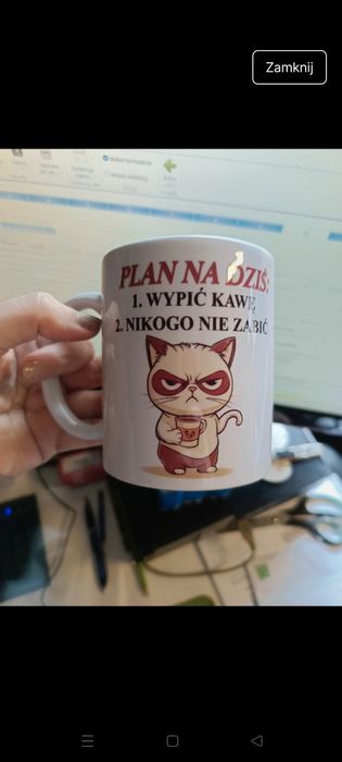 Śmieszny kubek ceramika 330 ml nowy