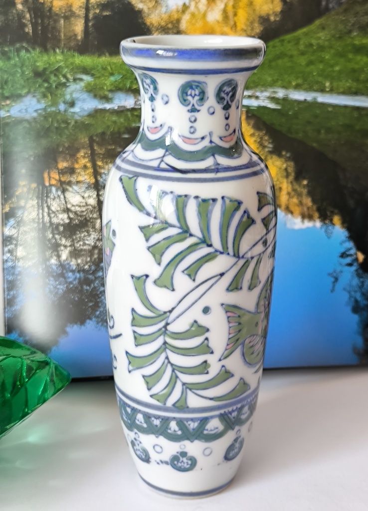 Wazon  ręcznie malowany piękna stara porcelana