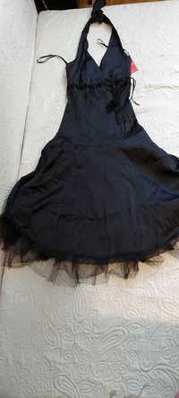 Elegancka czarna sukienka r 36