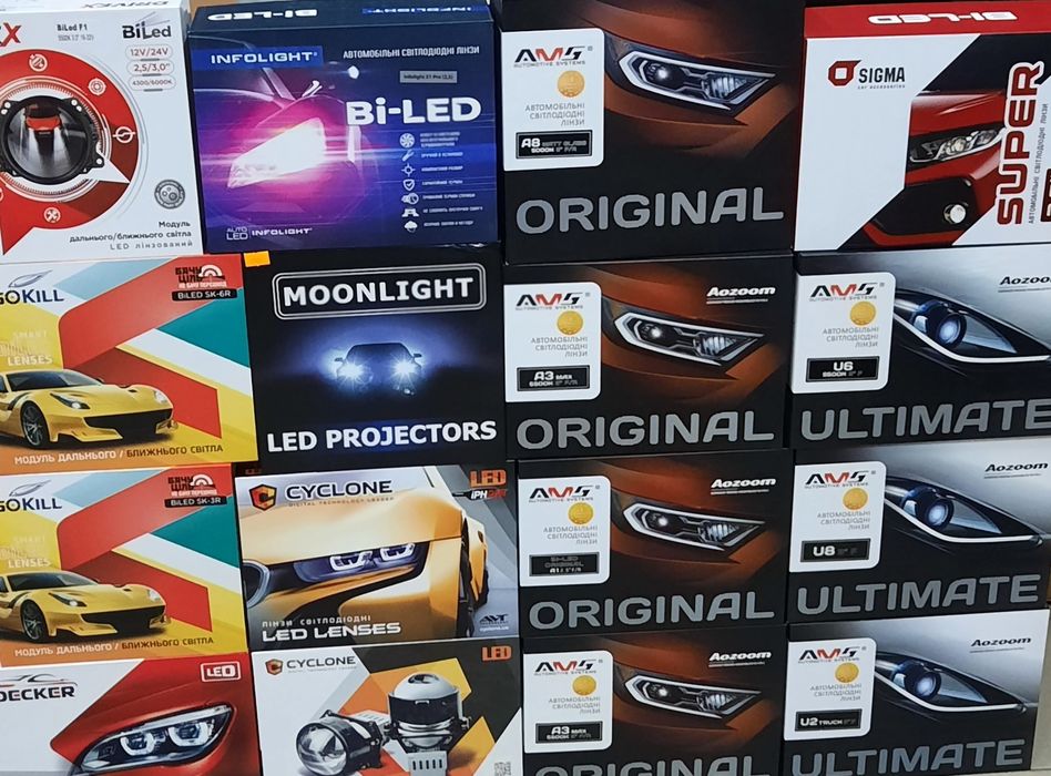 Бі лед Bi Led лінзи в фару AMS/Sigma/Cyclone/Drivex/Decker 12- 24V