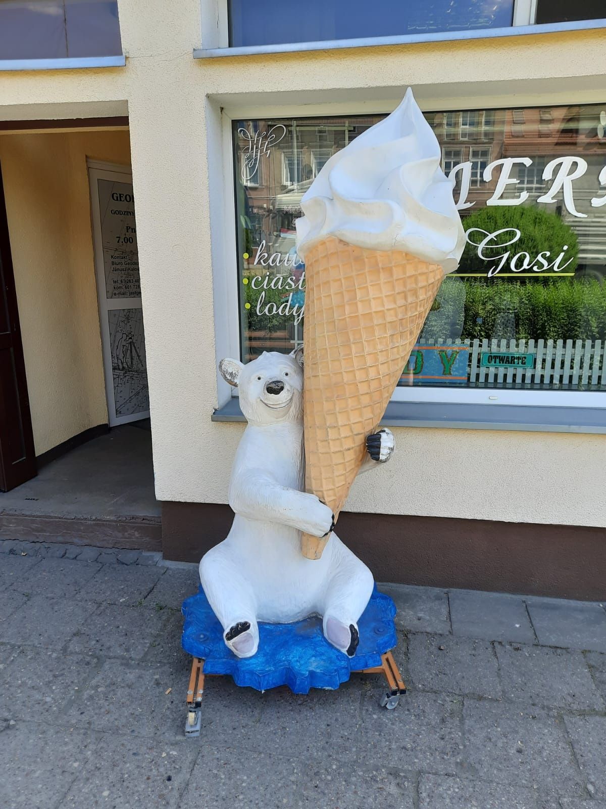 Reklama 3D, makieta misia z lodem, lody włoskie