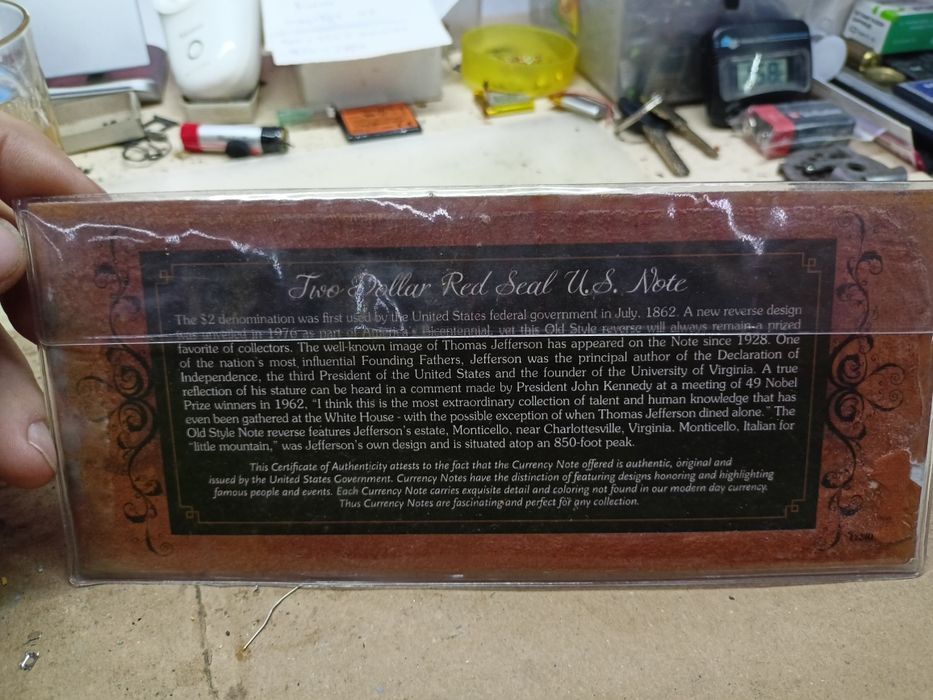 2 доллара 1963 года в сувенирной упаковке