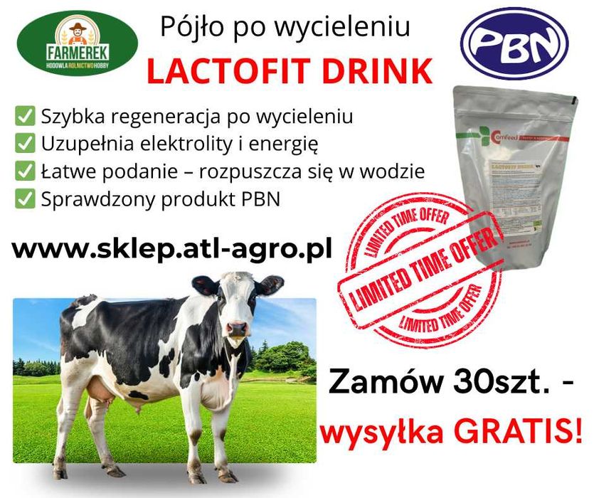 Pójło poporodowe po wycieleniu LACTOFIT DRINK 1kg PBN