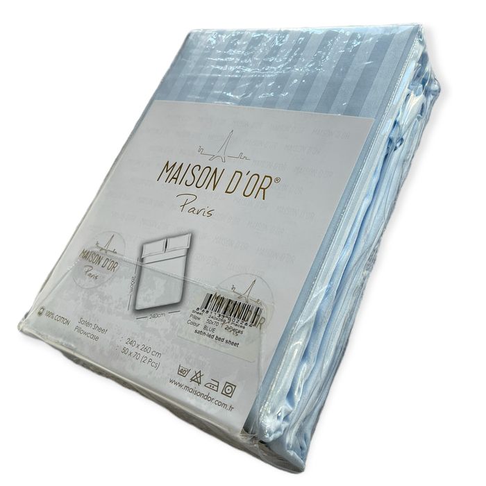 Сатиновые простыни Maison Dor 240х260 +наволочки 2-50×70