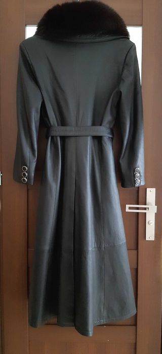 Płaszcz skórzany damski