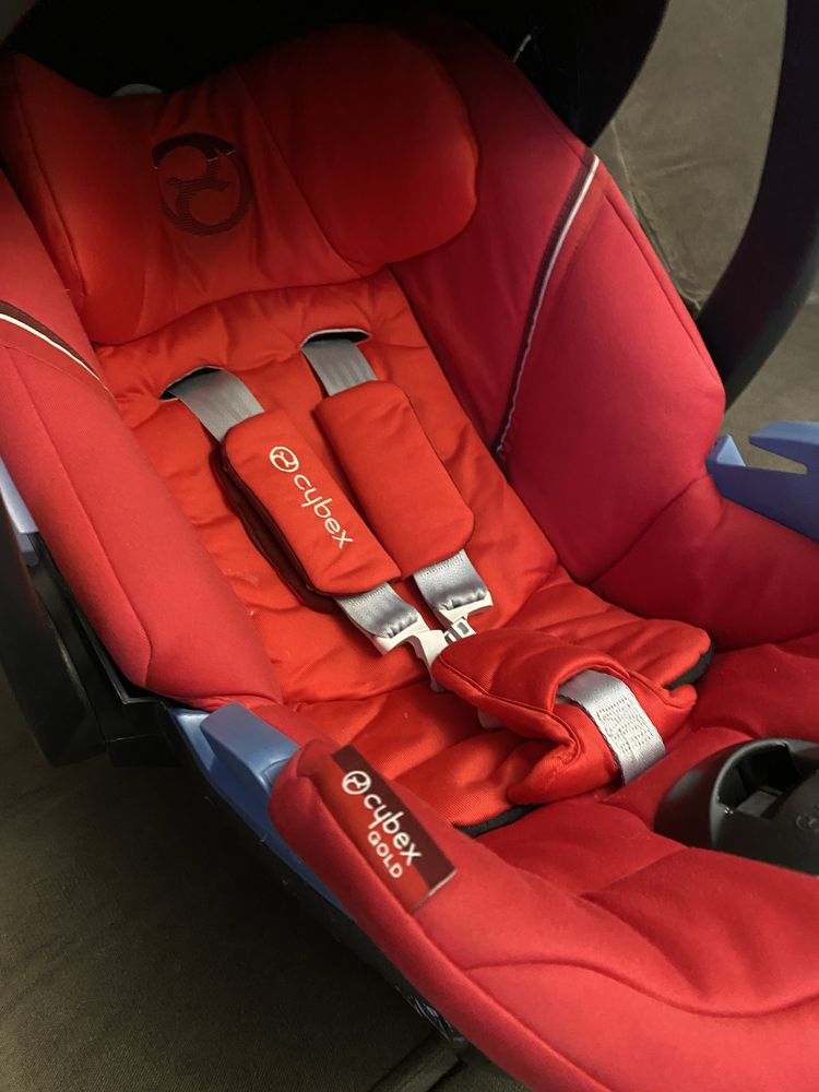 Cybex aton 5 червоне люлька автокрісло