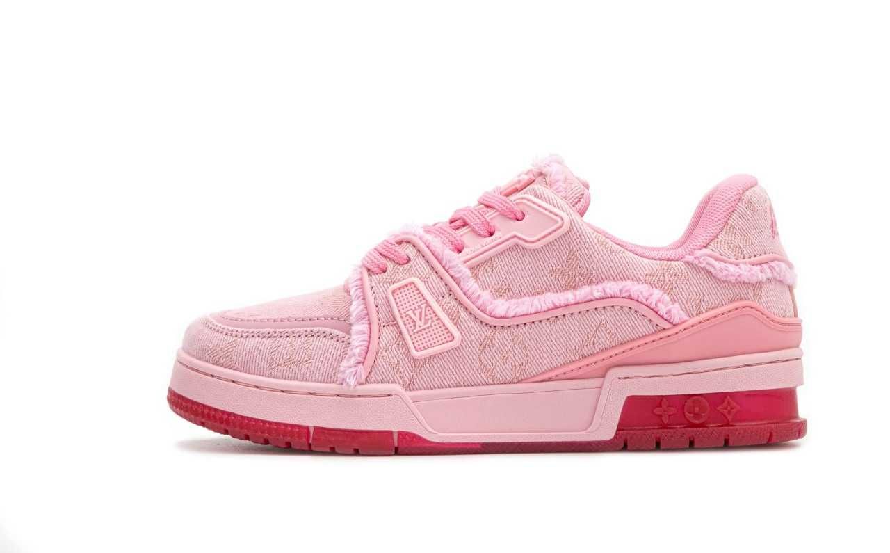 Женские кожаные кроссовки Louis Vuitton Trainer LV луи витон трейнер