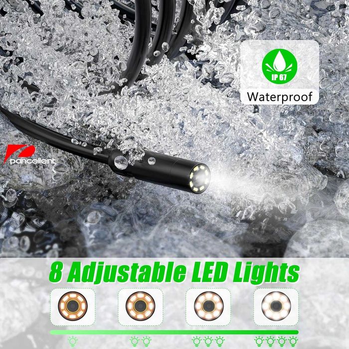 Pancellent Kamera inspekcyjna, endoskop, kanalizacyjna wodoszczelna