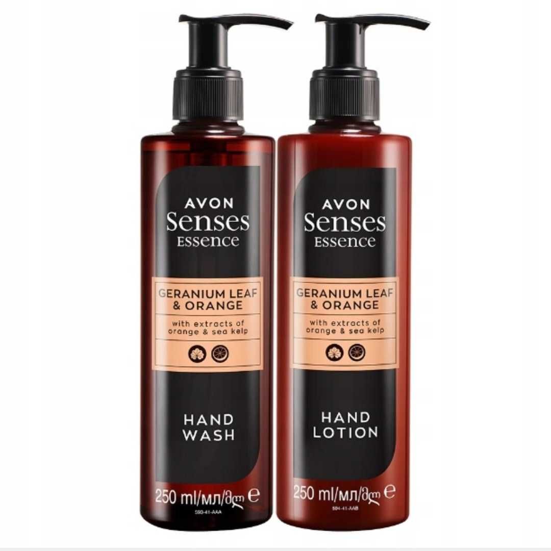 AVON SENSES ESSENCE Zestaw kosmetyków Liść Geranium i Pomarańcza