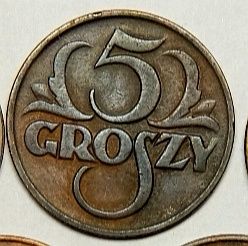 Moneta obiegowa II RP 5gr 1925r