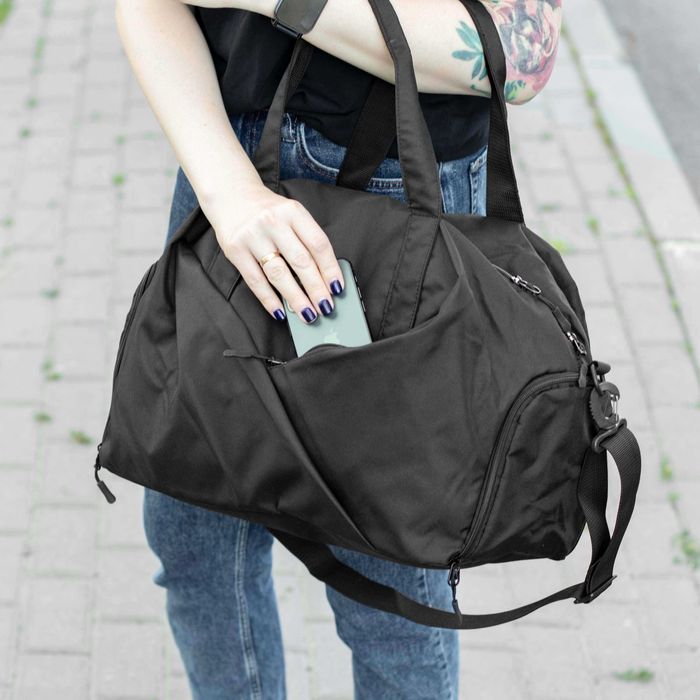 Жіноча дорожня спортивна сумка з відділом для взуття Vast 27 л Чорний