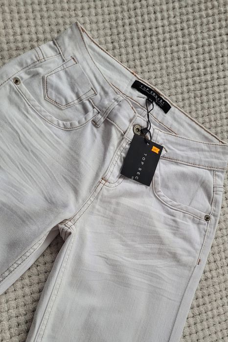 Nowe spodnie jeansy dżinsy damskie z wysokim stanem 99% bawełna XS