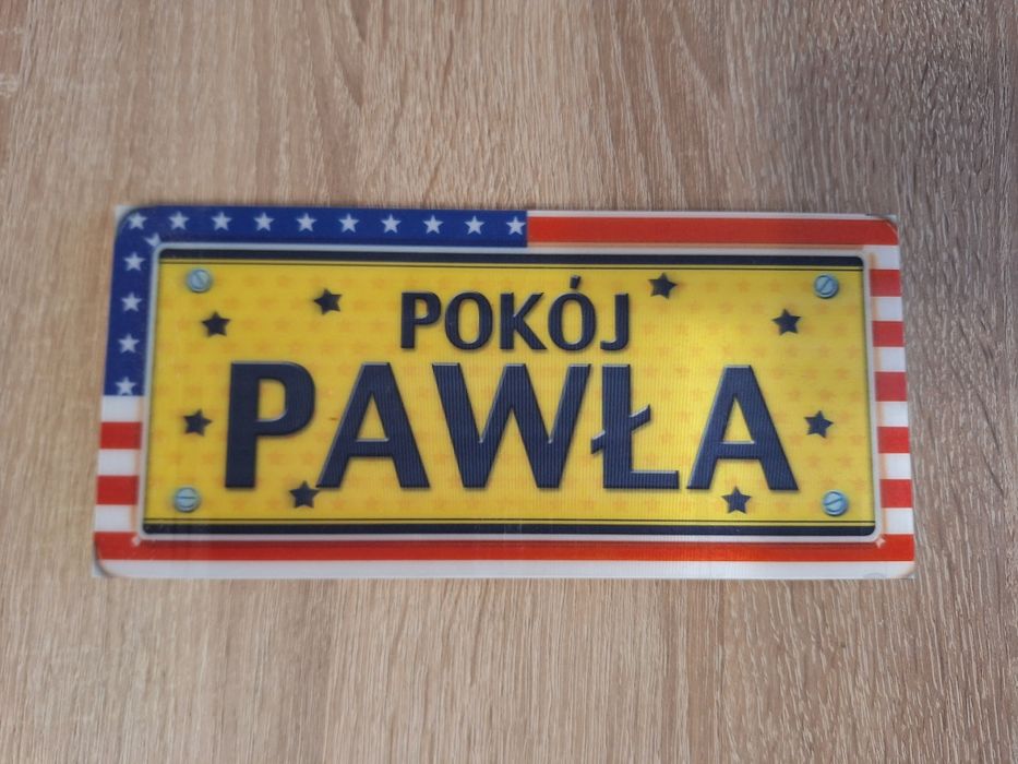 Tabliczka 3D "Pokój Pawła"