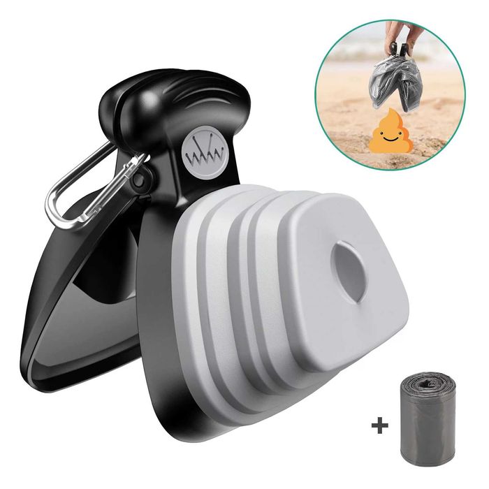 Складаний совок-щипці для прибирання екскрементів тварин