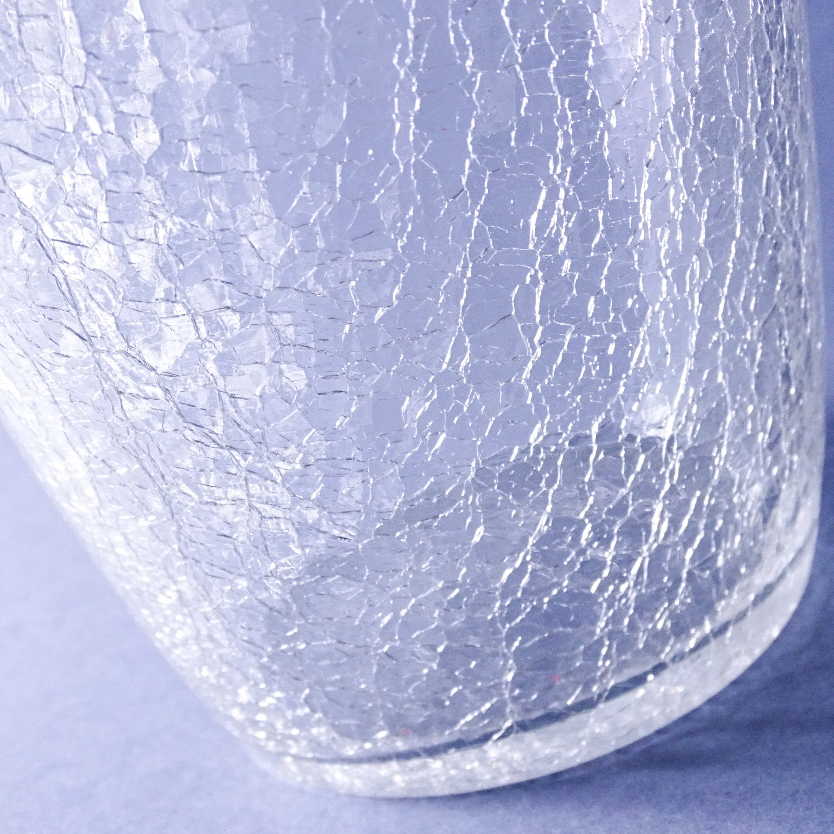 krakelura szkło lodowe lata 60-te piękne wiaderko na lód