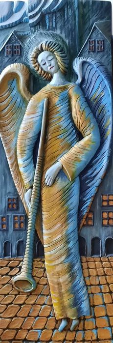 Płaskorzeźba Anioł Błękitny