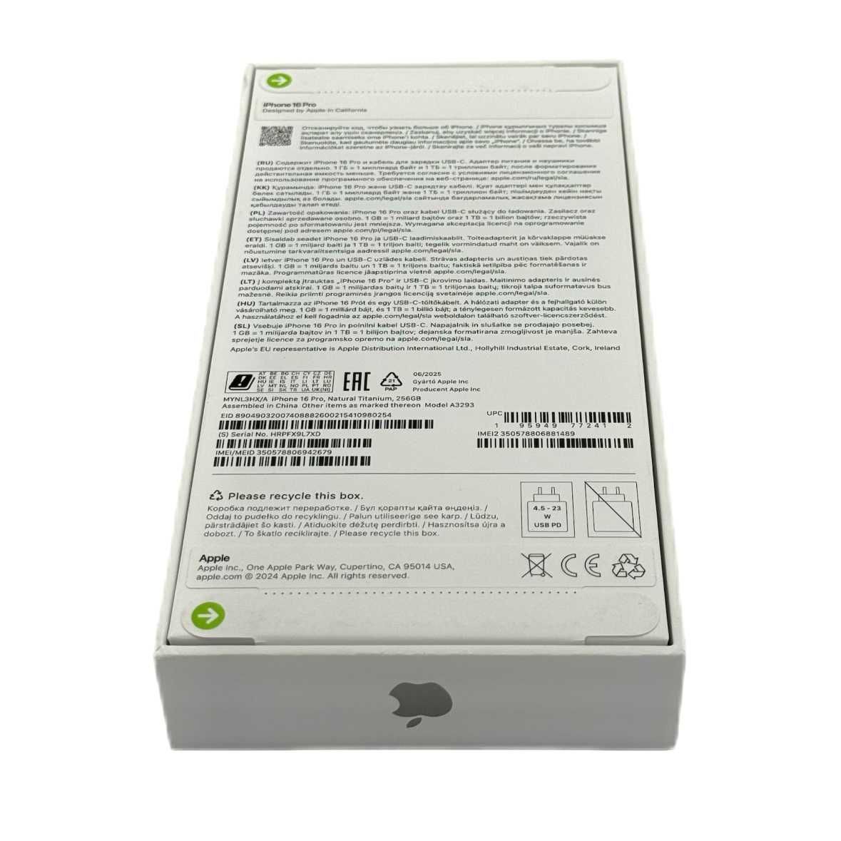 Smartfon APPLE iPhone 16 Pro 256GB Natural Titanium