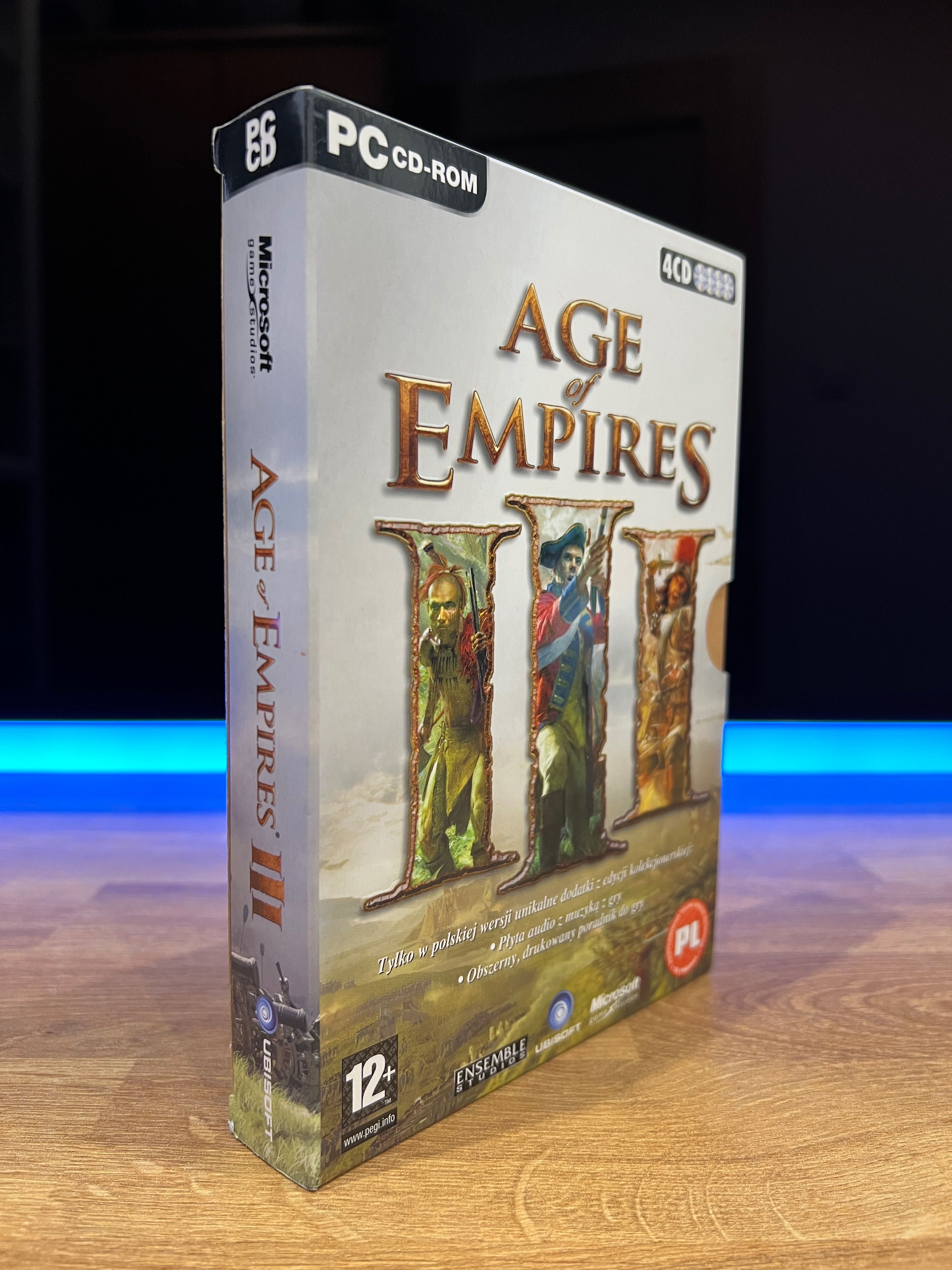 Age of Empires III 3 (PC PL 2005) BOX premierowe kompletne wydanie