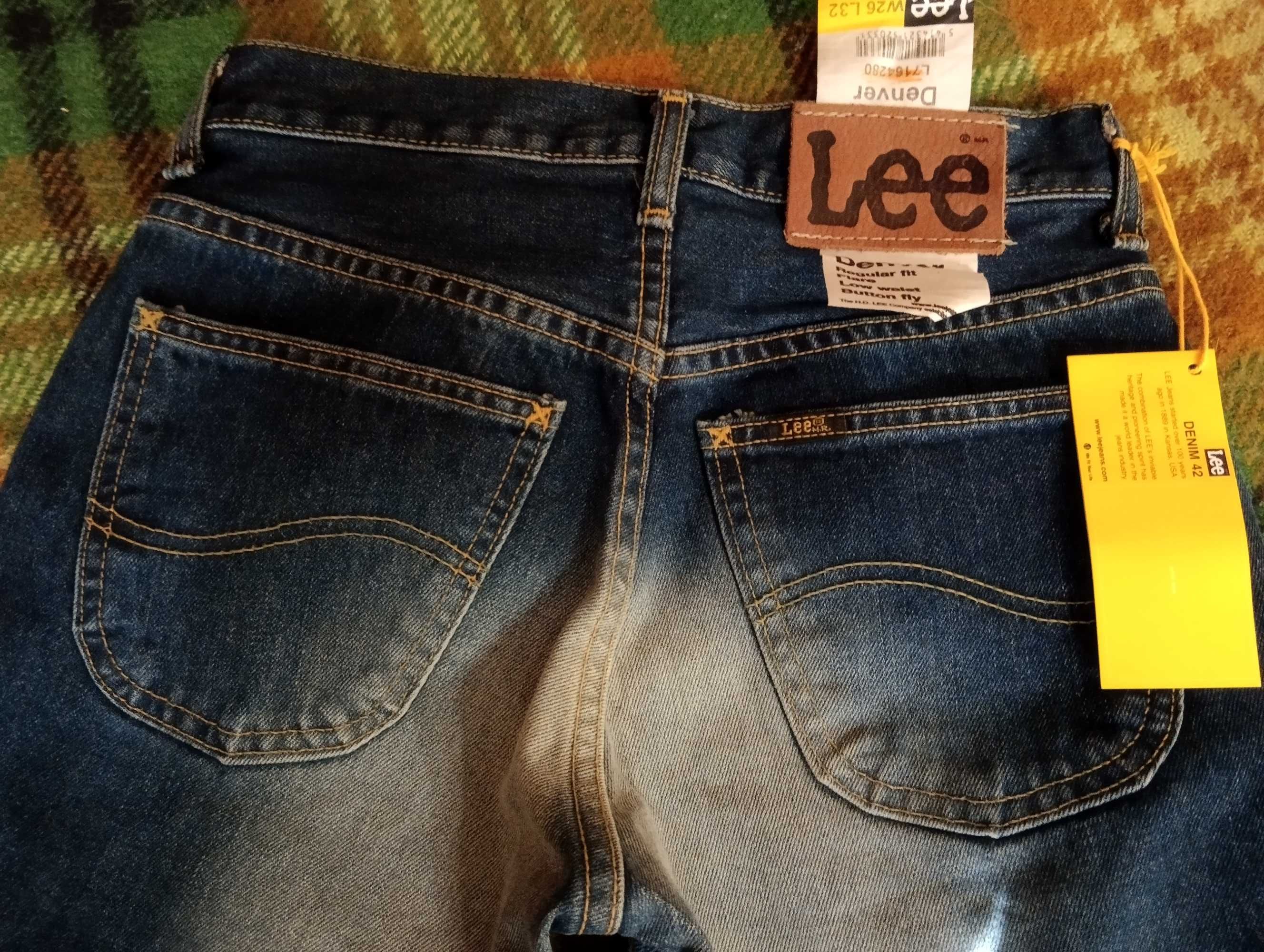 брендовые джинсы LEE (модель Denver) W26 L32 новые подростковые винтаж